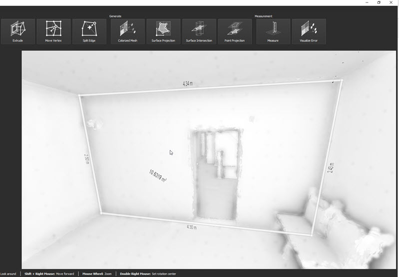 Matterport XYZ Punktwolke Strecken und Flächen in PinPoint.jpg