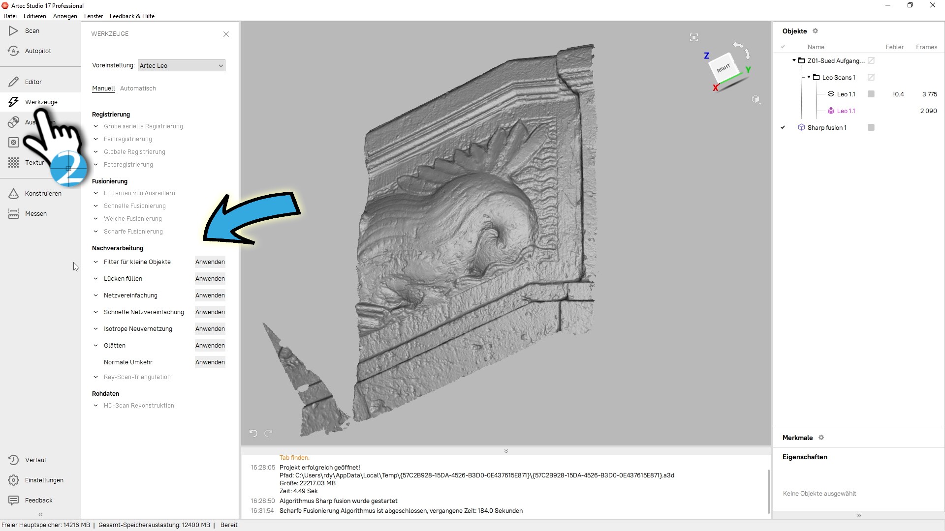 Artec Studio - Nachbearbeitung Und Optimierung Der Daten – Scanner2GO ...